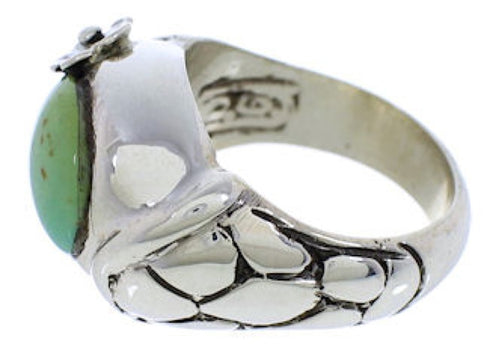 Sterling Silver Turquoise Southwestern Flower Ring Size 7-1/2 UX33311